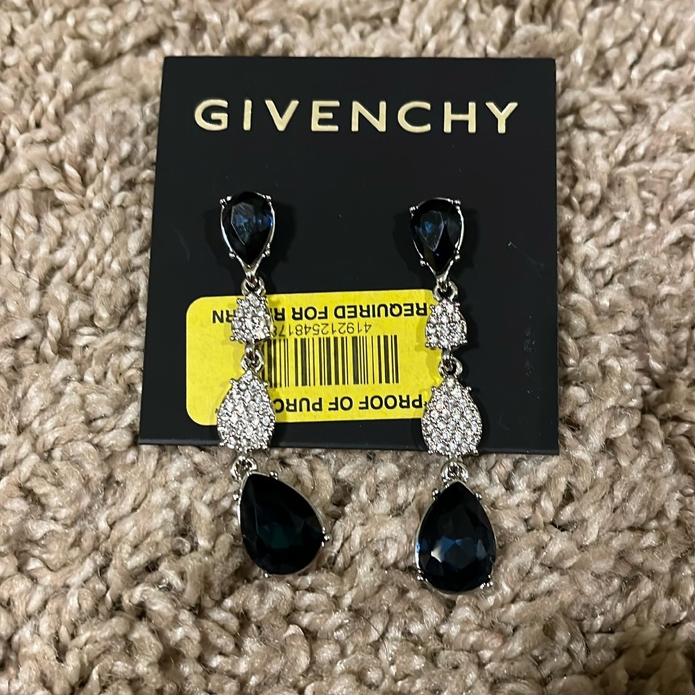 NWT Givenchy sapphire and diamond earrings